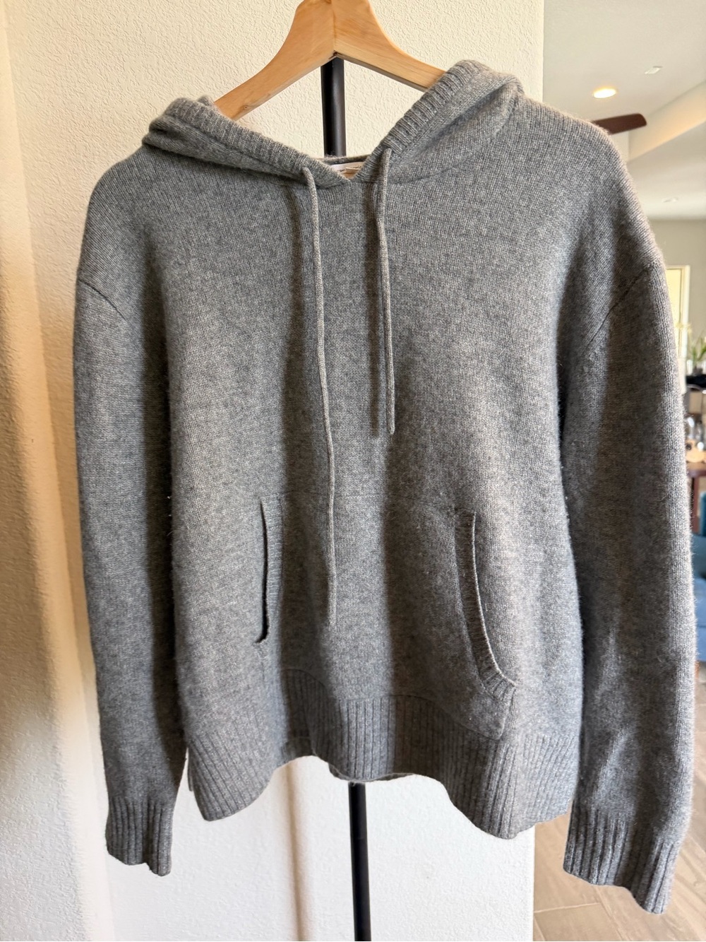 UNSUBSCRIBED Cashmere Grey Knit Hoodie - M